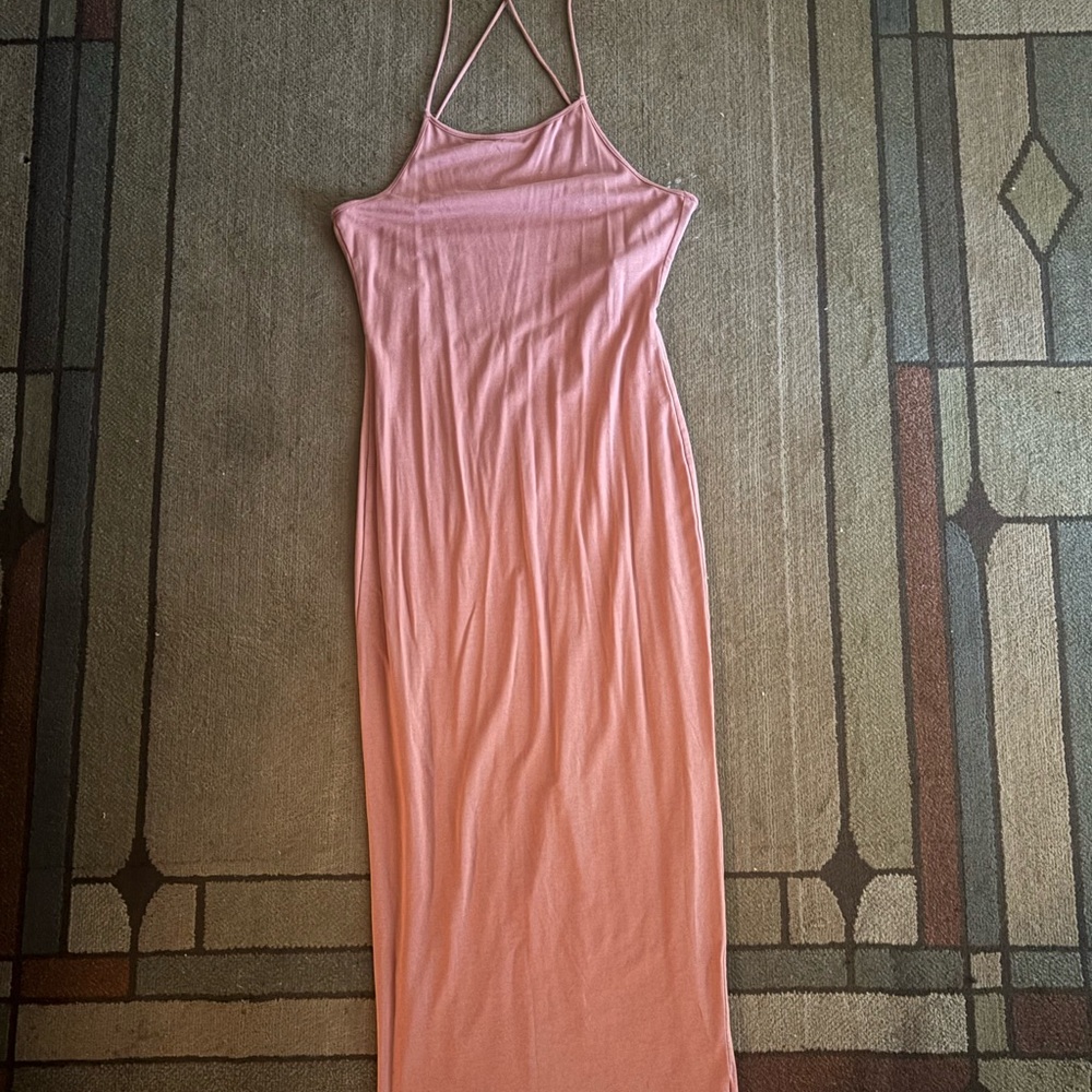Elegant Pink Maxi Dress